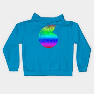 Ammonite Colorful Rainbow Fossil Design Kids Hoodie